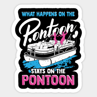 Funny Pontoon Party Boating Gift Sticker